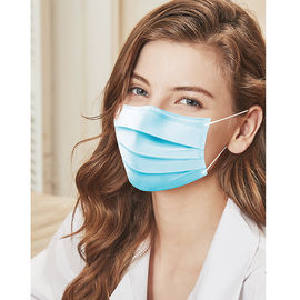 الأزرق قناع الوجه القابل للتصرف 25G PP أقمشة غير منسوجة مادة OEM / ODM المزود